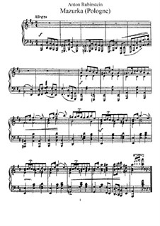 Sieben Nationaltänze, Op.82: No.4 Mazurka by Anton Rubinstein