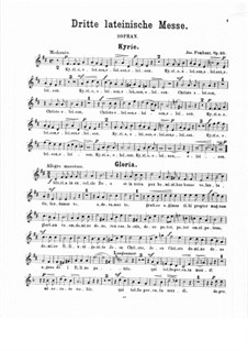 Lateinische Messe Nr.3 in D-Dur, Op.25: Sopranstimme by Josef Pembaur