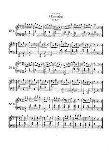 Acht Ecossaisen für Klavier, D.529: Ecossaises No.1-3 by Franz Schubert