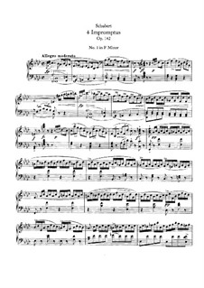 Vier Impromptus für Klavier, D.935 Op.142: Vollsammlung by Franz Schubert