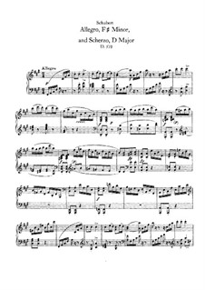 Allegro und Scherzo, D.570: Für Klavier by Franz Schubert