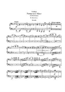 Fantasie für Klavier, vierhändig in с-Moll, D.48: Erste und zweite Stimme by Franz Schubert