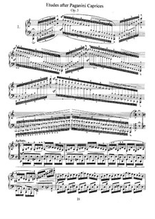 Etüden nach Capricen von Paganini, Op.3: Für Klavier by Robert Schumann