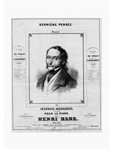 Dernière Pensée de Nicolo Paganini: Dernière Pensée de Nicolo Paganini by Henri Herz