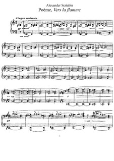 Vers la flamme, Op.72: Für Klavier by Alexander Skrjabin