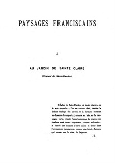 Paysages franciscains, Op.43: Paysages franciscains by Gabriel Pierné