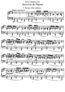 Souvenir de Hapsal, TH 125 Op.2: Vollsammlung by Pjotr Tschaikowski