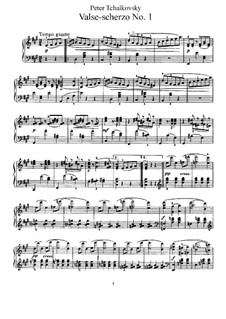 Walzer-Scherzo, TH 129 Op.7: Für Klavier by Pjotr Tschaikowski