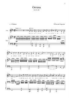 Dem Dichter. Fünf Lieder, Op.45: No.3 The Octave by Nikolai Rimsky-Korsakov