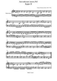 Suite Nr.1 in A-dur, BWV 806: Bourrée II by Johann Sebastian Bach