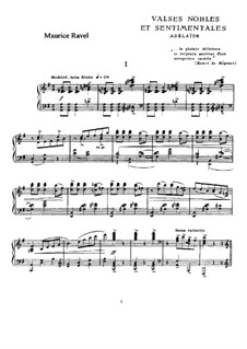 Valses nobles et sentimentales, M.61: Für Klavier by Maurice Ravel
