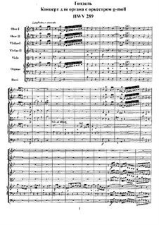 Konzert Nr.1 in g-Moll, HWV 289: Vollpartitur by Georg Friedrich Händel
