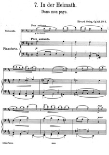 Lyrische Stücke, Op.43: Nr.3 In der Heimat by Edvard Grieg