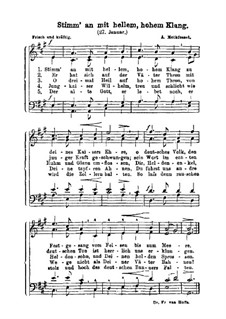 Stimm' an mit hellem, hohem Klang (27. January): Stimm' an mit hellem, hohem Klang (27. January) by Albert Methfessel