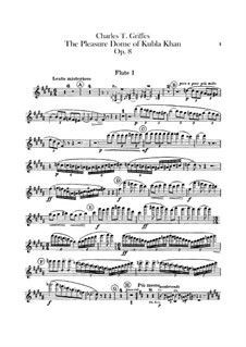 The Pleasure Dome of Kubla Khan, Op.8: Flötenstimme by Charles Tomlinson Griffes