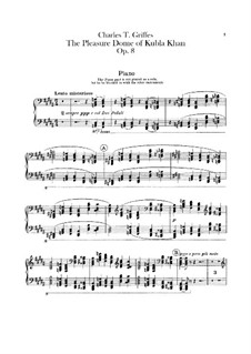 The Pleasure Dome of Kubla Khan, Op.8: Klavierstimme by Charles Tomlinson Griffes