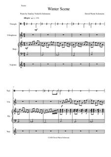 Winter Scene: For soprano, harp (or 2 harps), vibraphone and triangle by David W Solomons