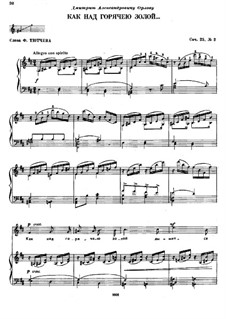 Sechs Romanzen, TH 97 Op.25: No.2 As Over the Burning Ashes by Pjotr Tschaikowski