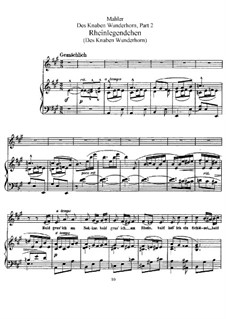 Des Knaben Wunderhorn: Rheinlegendchen by Gustav Mahler