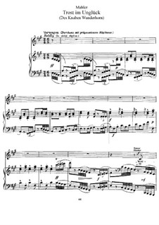 Des Knaben Wunderhorn: Trost im Unglück by Gustav Mahler