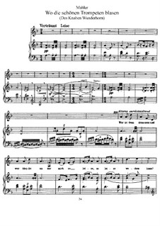 Des Knaben Wunderhorn: Wo die schönen Trompeten blasen by Gustav Mahler