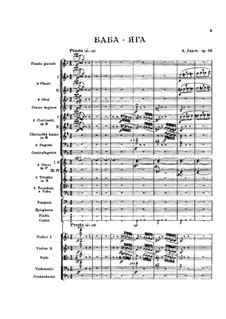 Baba Jaga, Op.56: Vollpartitur by Anatoli Ljadow
