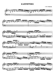 Capriccio in g-Moll, HWV 483: Für Klavier by Georg Friedrich Händel