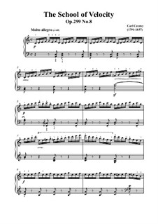 Übungen Nr.1-10: Exercise No.8 by Carl Czerny