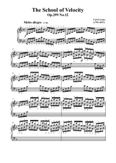 Übungen Nr.11-20: Exercise No.12 by Carl Czerny