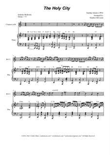 The Holy City: For Bb-Clarinet solo and piano by Stephen Adams