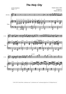 The Holy City: Für Altsaxsophon und Klavier by Stephen Adams
