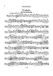 Tre giorni son che Nina: Für Cello und Klavier – Cellostimme by Giovanni Battista Pergolesi