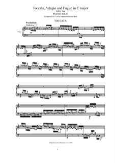 Toccata, Adagio und Fuge in C-Dur, BWV 564: Für Klavier by Johann Sebastian Bach