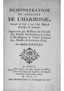 Démonstration du principe de l'harmonie: Préface by Jean-Philippe Rameau