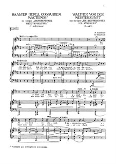 Am stillen Herd: For tenor and piano by Richard Wagner