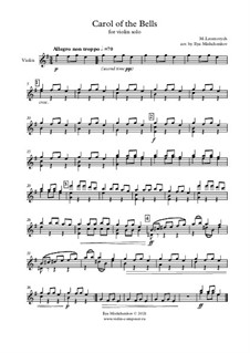 Vocal-instrumental version: Für Violine by Mykola Leontovych