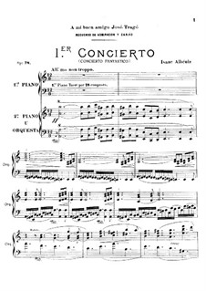 Concierto Fantástico, Op.78: Für zwei Klaviere, vierhändig by Isaac Albéniz