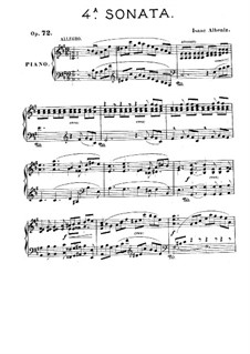 Klaviersonate Nr.4, Op.72: Für einen Interpreten by Isaac Albéniz