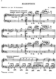 A Farewell to Saint Petersburg: No.10 The Lark by Michail Glinka