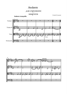 Andante for string quartet: Andante for string quartet by Semyon Suhanov