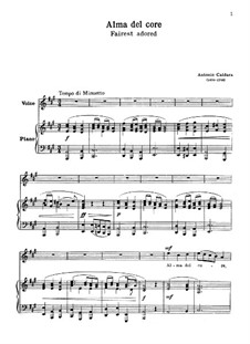 Alma del core: Für Stimme und Klavier by Antonio Caldara