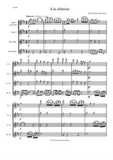 A la Chinoise: For flute and piccolo quartet by David W Solomons