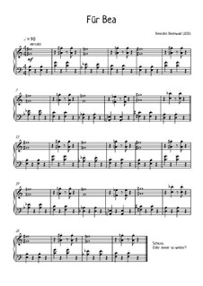 Album für Klavier, Op.23: No.1 Für Bea by Florian Bergmann, Benedikt Bindewald