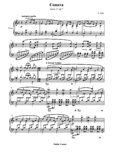 Sonate für Klavier in e-Moll, Op.7: Teil II by Edvard Grieg