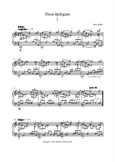 Three Epilogues for piano: Nr.1 by Hans Bakker