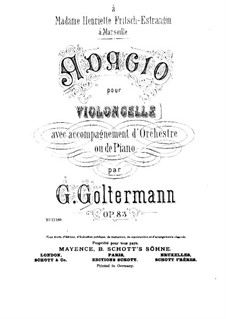 Adagio für Cello und Orchester, Op.83: Partitur by Georg Goltermann