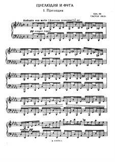Präludium und Fuge, Op.58: Für Klavier by Sergei Lyapunov