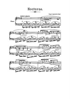 Nokturne in Des dur, Op.8: Für Klavier by Sergei Lyapunov
