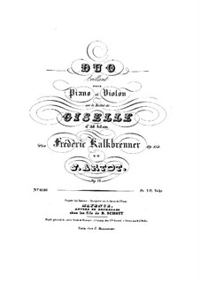 Brillant Duo über Themen aus Ballett 'Giselle' von A. Adama, Op.12: Partitur by Alexandre Joseph Artôt