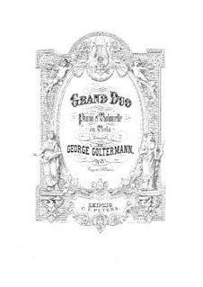 Grosses Duett für Cello (oder Bratsche) und Klavier, Op.25: Violastimme by Georg Goltermann